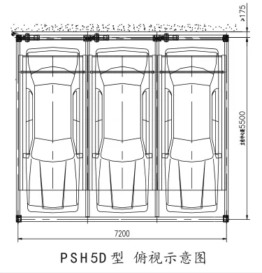 PSH5D型正(zheng)/側麵(mian)、頫(fu)視(shi)示(shi)意圖